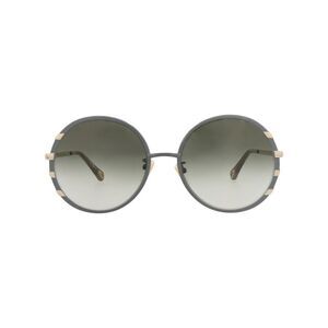 Chloé Round-Frame Metal Sunglasses Green Womens